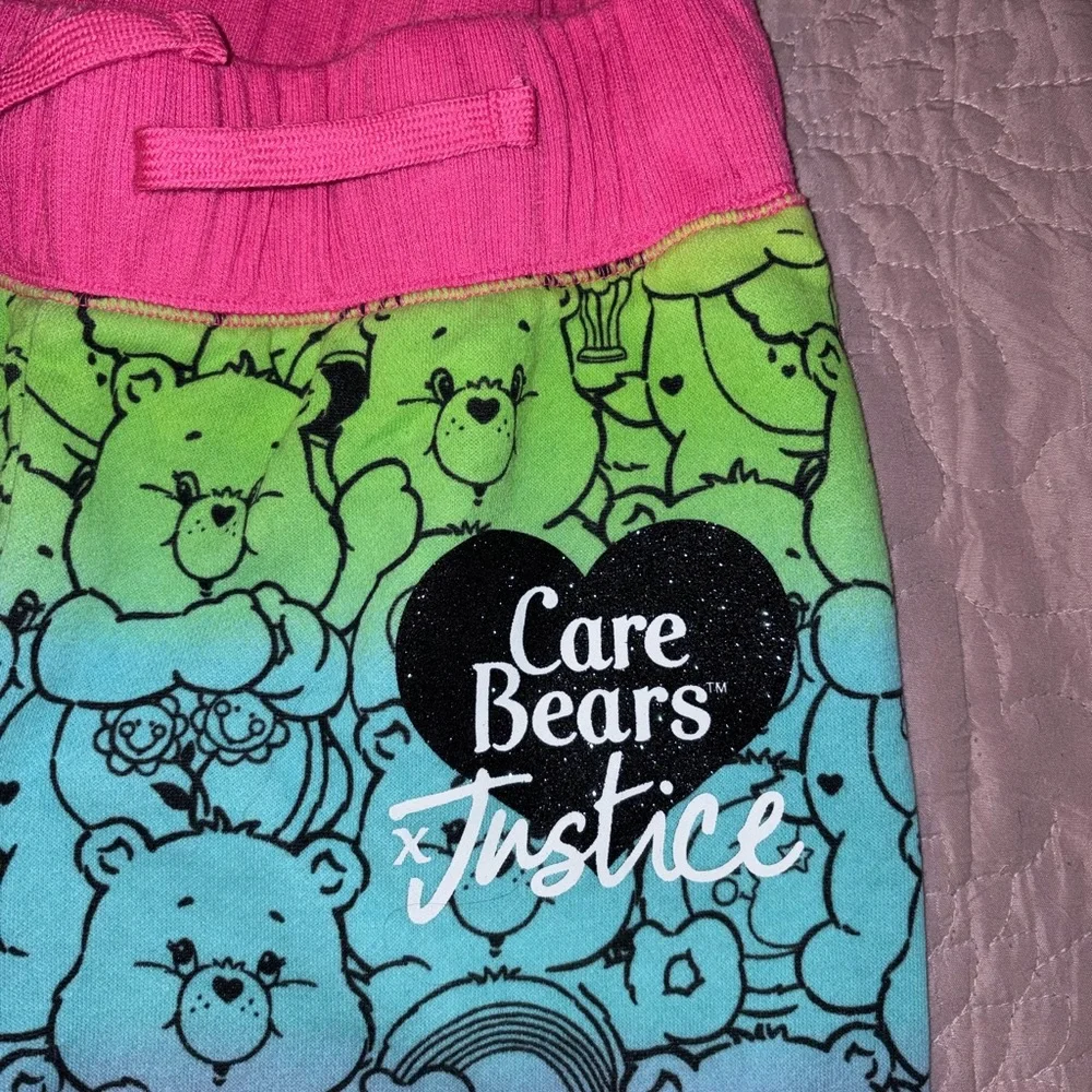 Justice Kids Rainbow Care Bears Sweatpants - Pink, Purple, Blue, Green, Yellow